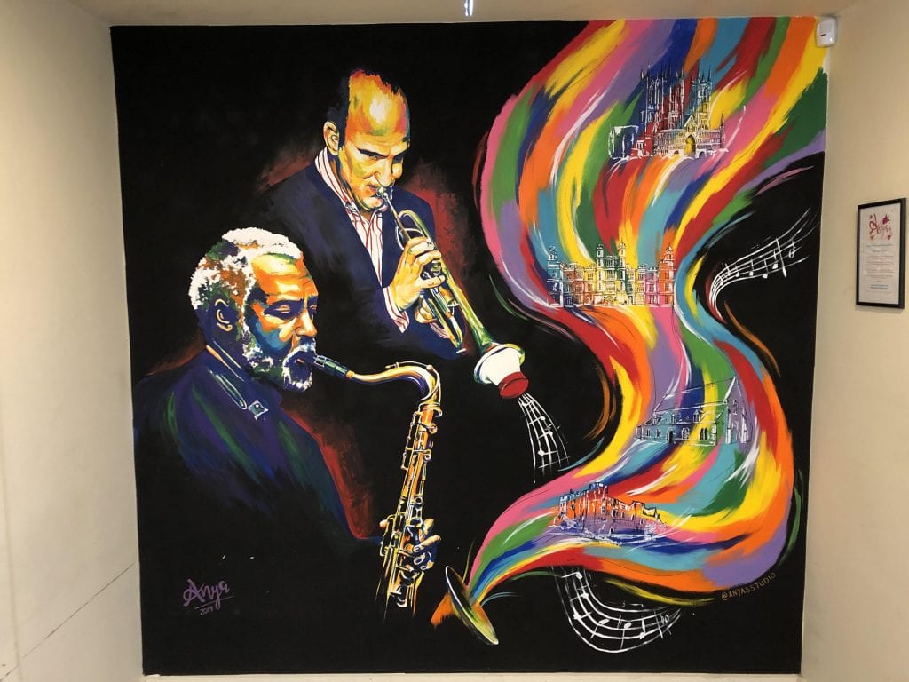 Jazz musician mural